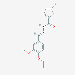 molecular formula C15H15BrN2O3S B451056 5-bromo-N'-(4-ethoxy-3-methoxybenzylidene)-2-thiophenecarbohydrazide 