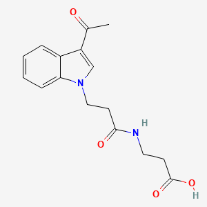 molecular formula C16H18N2O4 B4510563 N-[3-(3-acetyl-1H-indol-1-yl)propanoyl]-beta-alanine 