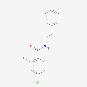 molecular formula C15H13ClFNO B4510569 4-chloro-2-fluoro-N-(2-phenylethyl)benzamide 