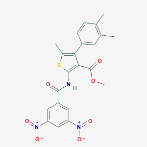 Methyl 2-({3,5-bisnitrobenzoyl}amino)-4-(3,4-dimethylphenyl)-5-methylthiophene-3-carboxylate