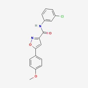 molecular formula C17H13ClN2O3 B4510590 N-(3-chlorophenyl)-5-(4-methoxyphenyl)-3-isoxazolecarboxamide 