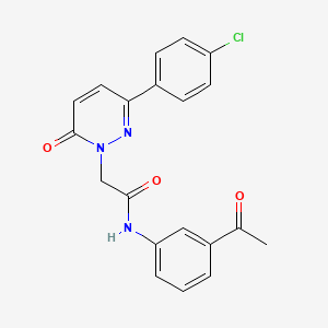 molecular formula C20H16ClN3O3 B4510623 N-(3-acetylphenyl)-2-[3-(4-chlorophenyl)-6-oxo-1(6H)-pyridazinyl]acetamide 