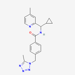 N-[cyclopropyl(4-methylpyridin-2-yl)methyl]-4-[(5-methyl-1H-tetrazol-1-yl)methyl]benzamide