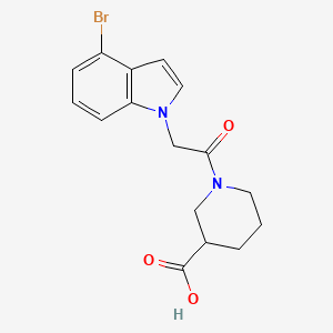 1-[(4-bromo-1H-indol-1-yl)acetyl]-3-piperidinecarboxylic acid