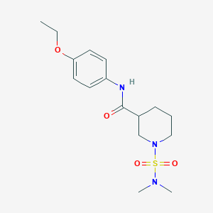 molecular formula C16H25N3O4S B4510639 1-[(dimethylamino)sulfonyl]-N-(4-ethoxyphenyl)-3-piperidinecarboxamide 