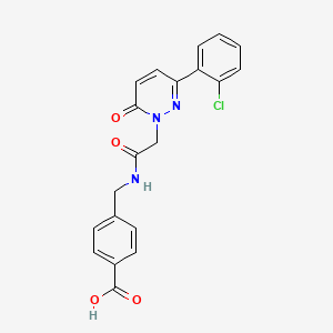 molecular formula C20H16ClN3O4 B4510650 4-[({[3-(2-chlorophenyl)-6-oxo-1(6H)-pyridazinyl]acetyl}amino)methyl]benzoic acid 