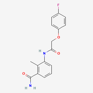 molecular formula C16H15FN2O3 B4510675 3-{[(4-fluorophenoxy)acetyl]amino}-2-methylbenzamide 