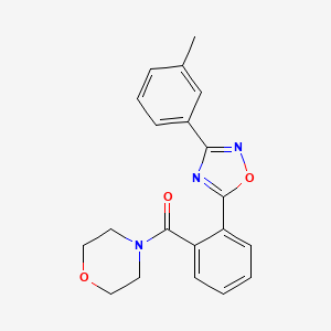 molecular formula C20H19N3O3 B4510695 4-{2-[3-(3-methylphenyl)-1,2,4-oxadiazol-5-yl]benzoyl}morpholine 