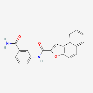 molecular formula C20H14N2O3 B4510698 N-[3-(aminocarbonyl)phenyl]naphtho[2,1-b]furan-2-carboxamide 