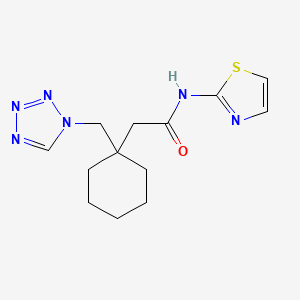 molecular formula C13H18N6OS B4510703 2-[1-(1H-tetrazol-1-ylmethyl)cyclohexyl]-N-1,3-thiazol-2-ylacetamide 