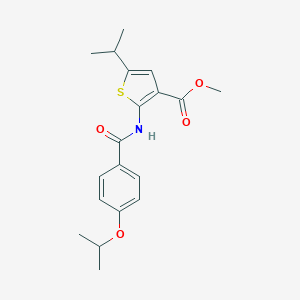 molecular formula C19H23NO4S B451071 Methyl 2-[(4-isopropoxybenzoyl)amino]-5-isopropyl-3-thiophenecarboxylate 