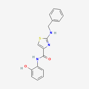 molecular formula C17H15N3O2S B4510718 2-(benzylamino)-N-(2-hydroxyphenyl)-1,3-thiazole-4-carboxamide 