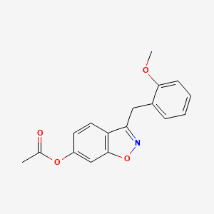 molecular formula C17H15NO4 B4510726 3-(2-methoxybenzyl)-1,2-benzisoxazol-6-yl acetate 