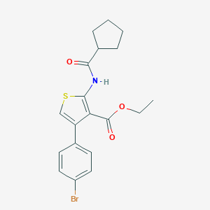 Ethyl 4-(4-bromophenyl)-2-[(cyclopentylcarbonyl)amino]thiophene-3-carboxylate