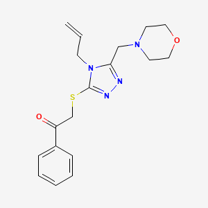 2-{[4-allyl-5-(4-morpholinylmethyl)-4H-1,2,4-triazol-3-yl]thio}-1-phenylethanone