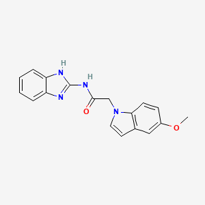 molecular formula C18H16N4O2 B4510754 N-1H-benzimidazol-2-yl-2-(5-methoxy-1H-indol-1-yl)acetamide 