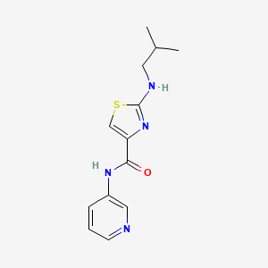 molecular formula C13H16N4OS B4510791 2-(isobutylamino)-N-3-pyridinyl-1,3-thiazole-4-carboxamide 