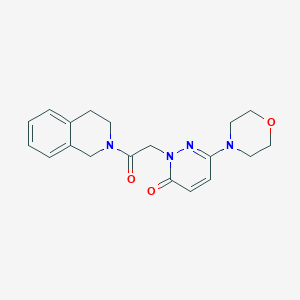 molecular formula C19H22N4O3 B4510812 2-[2-(3,4-dihydro-2(1H)-isoquinolinyl)-2-oxoethyl]-6-(4-morpholinyl)-3(2H)-pyridazinone 