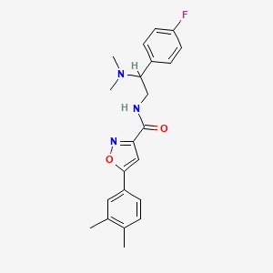 molecular formula C22H24FN3O2 B4510823 N-[2-(dimethylamino)-2-(4-fluorophenyl)ethyl]-5-(3,4-dimethylphenyl)-3-isoxazolecarboxamide 