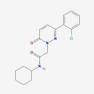 molecular formula C18H20ClN3O2 B4510843 2-[3-(2-chlorophenyl)-6-oxo-1(6H)-pyridazinyl]-N-cyclohexylacetamide 