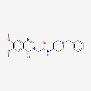 molecular formula C24H28N4O4 B4510849 N-(1-benzyl-4-piperidinyl)-2-(6,7-dimethoxy-4-oxo-3(4H)-quinazolinyl)acetamide 