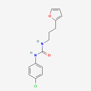 molecular formula C14H15ClN2O2 B4510880 N-(4-chlorophenyl)-N'-[3-(2-furyl)propyl]urea 