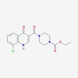 molecular formula C17H18ClN3O4 B4510883 ethyl 4-[(8-chloro-4-hydroxy-3-quinolinyl)carbonyl]-1-piperazinecarboxylate 