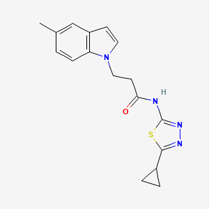 N-(5-cyclopropyl-1,3,4-thiadiazol-2-yl)-3-(5-methyl-1H-indol-1-yl)propanamide