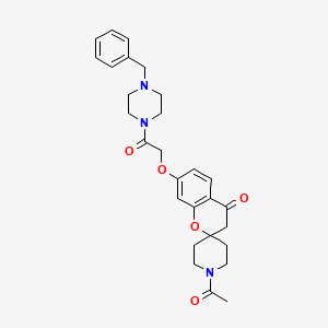 molecular formula C28H33N3O5 B4510897 1'-acetyl-7-[2-(4-benzyl-1-piperazinyl)-2-oxoethoxy]spiro[chromene-2,4'-piperidin]-4(3H)-one 