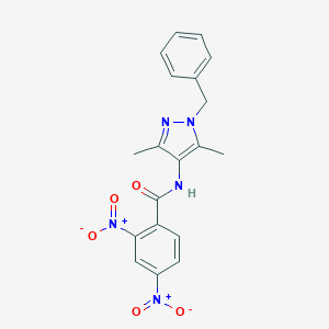 N-(1-benzyl-3,5-dimethyl-1H-pyrazol-4-yl)-2,4-bisnitrobenzamide