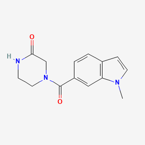 molecular formula C14H15N3O2 B4510902 4-[(1-methyl-1H-indol-6-yl)carbonyl]-2-piperazinone 