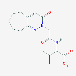 molecular formula C16H23N3O4 B4510949 N-[(3-oxo-3,5,6,7,8,9-hexahydro-2H-cyclohepta[c]pyridazin-2-yl)acetyl]valine 