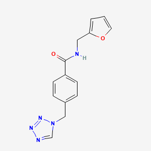 molecular formula C14H13N5O2 B4510952 N-(2-furylmethyl)-4-(1H-tetrazol-1-ylmethyl)benzamide 