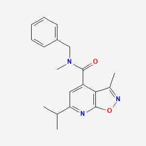 molecular formula C19H21N3O2 B4510959 N-benzyl-6-isopropyl-N,3-dimethylisoxazolo[5,4-b]pyridine-4-carboxamide 
