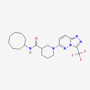molecular formula C20H27F3N6O B4510971 N-cyclooctyl-1-[3-(trifluoromethyl)[1,2,4]triazolo[4,3-b]pyridazin-6-yl]-3-piperidinecarboxamide 