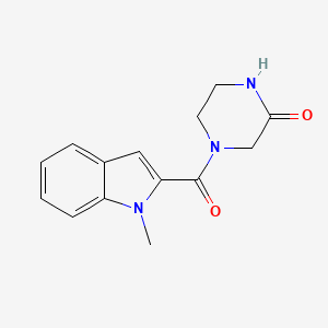 molecular formula C14H15N3O2 B4510978 4-[(1-methyl-1H-indol-2-yl)carbonyl]-2-piperazinone 