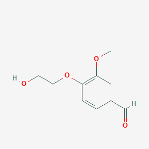 molecular formula C11H14O4 B451101 3-Ethoxy-4-(2-hydroxyethoxy)benzaldehyde CAS No. 91123-08-9