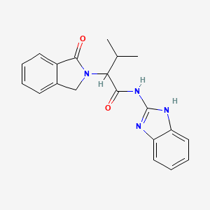 molecular formula C20H20N4O2 B4511036 N-1H-benzimidazol-2-yl-3-methyl-2-(1-oxo-1,3-dihydro-2H-isoindol-2-yl)butanamide 
