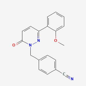 molecular formula C19H15N3O2 B4511039 4-{[3-(2-methoxyphenyl)-6-oxo-1(6H)-pyridazinyl]methyl}benzonitrile 