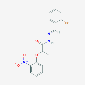 molecular formula C16H14BrN3O4 B451104 N'-(2-bromobenzylidene)-2-{2-nitrophenoxy}propanohydrazide 