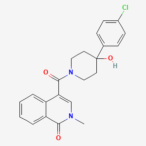 molecular formula C22H21ClN2O3 B4511056 4-{[4-(4-chlorophenyl)-4-hydroxy-1-piperidinyl]carbonyl}-2-methyl-1(2H)-isoquinolinone 