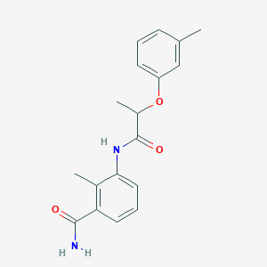 molecular formula C18H20N2O3 B4511069 2-methyl-3-{[2-(3-methylphenoxy)propanoyl]amino}benzamide 