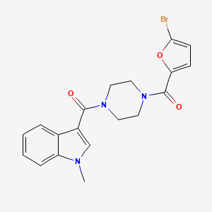 molecular formula C19H18BrN3O3 B4511085 3-{[4-(5-bromo-2-furoyl)-1-piperazinyl]carbonyl}-1-methyl-1H-indole 