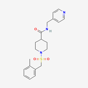 1-[(2-methylbenzyl)sulfonyl]-N-(4-pyridinylmethyl)-4-piperidinecarboxamide