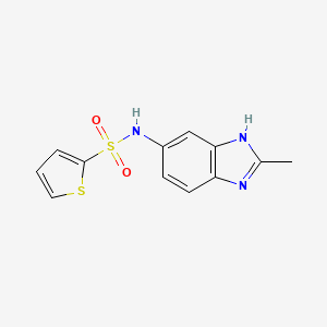 molecular formula C12H11N3O2S2 B4511093 N-(2-methyl-1H-benzimidazol-6-yl)-2-thiophenesulfonamide 