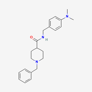 molecular formula C22H29N3O B4511101 1-benzyl-N-[4-(dimethylamino)benzyl]-4-piperidinecarboxamide 