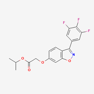 molecular formula C18H14F3NO4 B4511108 isopropyl {[3-(3,4,5-trifluorophenyl)-1,2-benzisoxazol-6-yl]oxy}acetate 