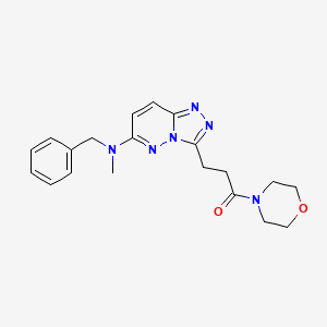 molecular formula C20H24N6O2 B4511113 N-benzyl-N-methyl-3-[3-(4-morpholinyl)-3-oxopropyl][1,2,4]triazolo[4,3-b]pyridazin-6-amine 
