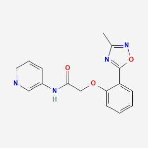 molecular formula C16H14N4O3 B4511158 2-[2-(3-methyl-1,2,4-oxadiazol-5-yl)phenoxy]-N-3-pyridinylacetamide 