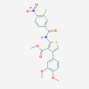 Methyl 4-(3,4-dimethoxyphenyl)-2-({4-nitro-3-methylbenzoyl}amino)-3-thiophenecarboxylate